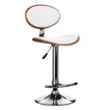 Stokey White Walnut Mock Croc Bar Stool